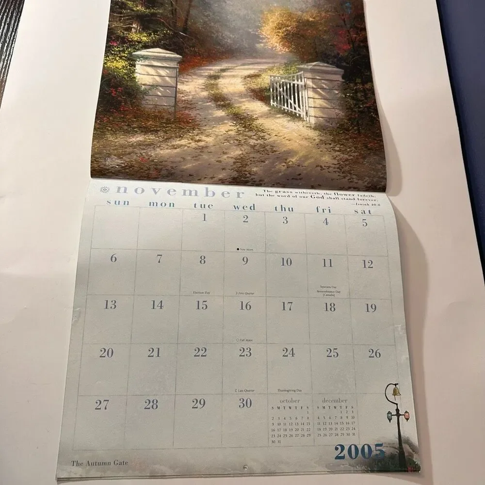 Thomas Kinkade Painter of Light Calendar with Scripture 2005 Wall Calendar